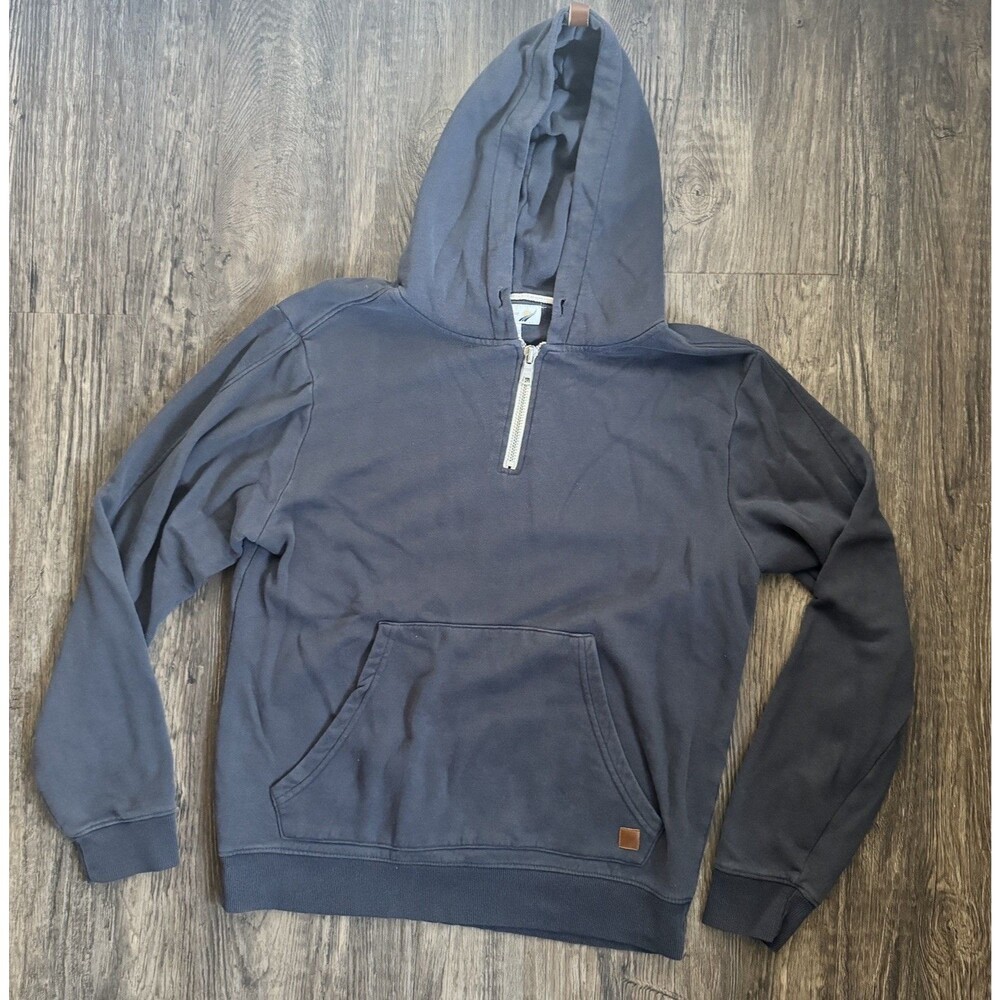 Fundamental Coast skater Quarter Zip Hoodie – Men’s medium Navy pullover